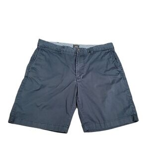 J.‎ CREW Stretch Chino Shorts Mens Size Waist 35 x Inseam 9 Blue Cotton Casual